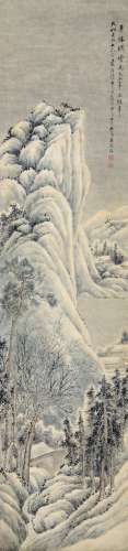 吴榖祥（1848～1903） 平林残雪图 立轴 设色纸本