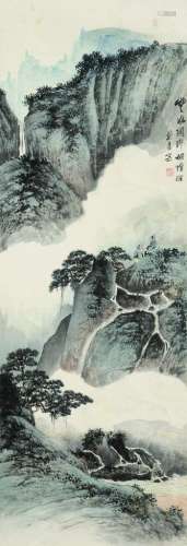 郑午昌（1894～1952） 深山高士图 立轴 设色纸本