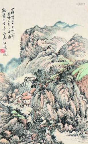 汪声远（1886～1969） 山水 立轴 设色纸本