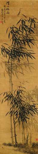 黄葆谦（1850～1928） 渭山风雨 立轴 水墨绢本