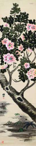 赵之谦（1829～1884） 花卉 立轴 设色纸本