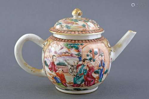 A PORCELAIN MANDARIN TEAPOT