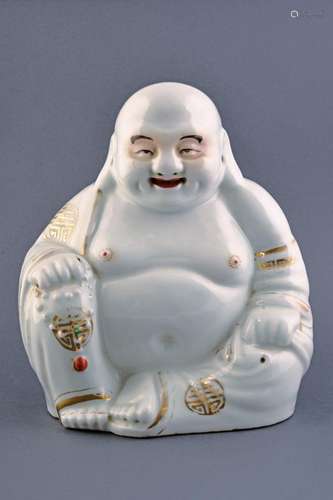 A FINE PORCELAIN LAUGHING BUDDHA