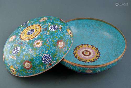 A FINE CLOISONNÃ‰ ENAMELLED BOX