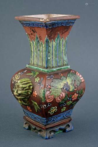 A PAINTED JIXING VASE