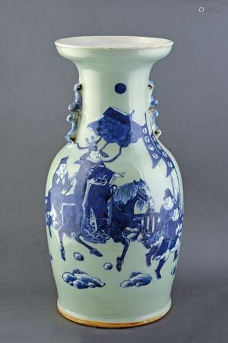 A CELADON PORCELAIN VASE