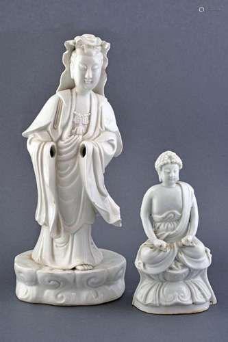 TWO DEHUA PORCELAIN FIGURES