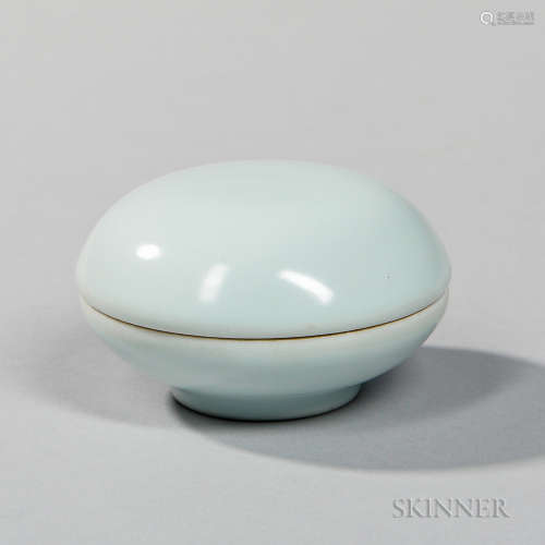 White-glazed Porcelain Covered Box 白色釉带盖碗