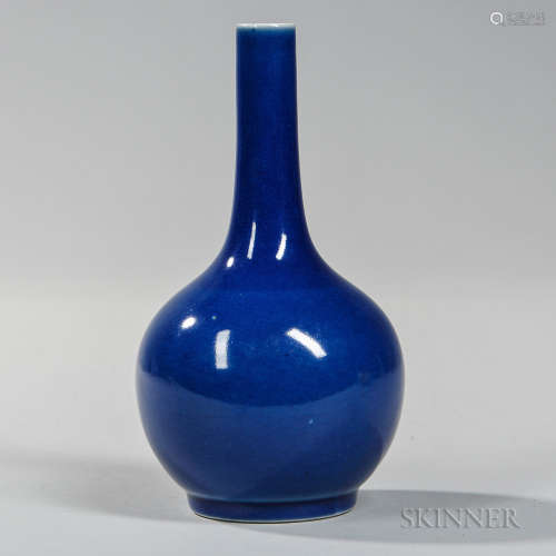 Blue-glazed Bottle Vase 蓝色釉花瓶