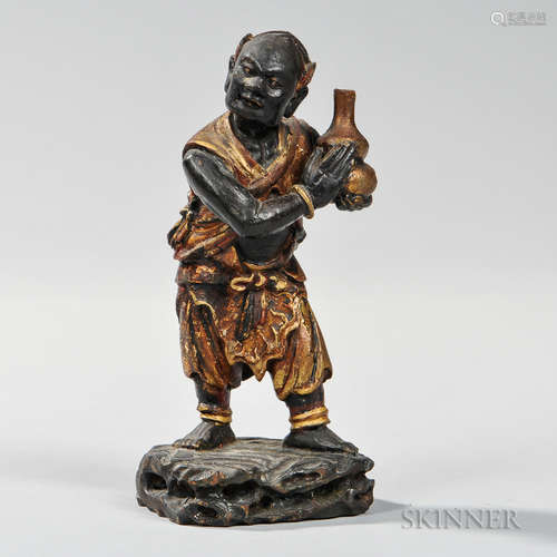 Lacquered Wood Figure of Sennin 日式漆器仙人像