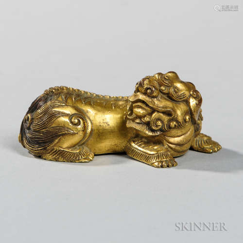 Small Gilt-bronze Shishi 镀铜小狮子