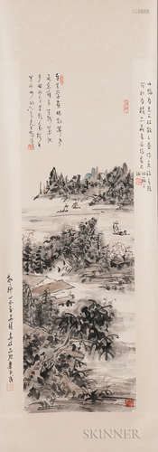 Hanging Scroll Depicting a Landscape 中国山水画 立轴