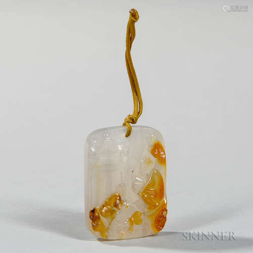 Agate Plaque Pendant 玛瑙坠