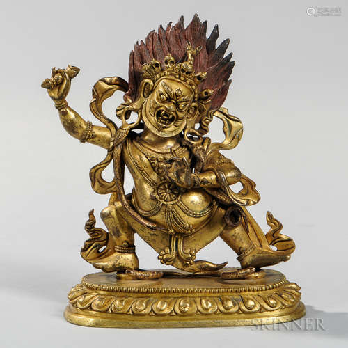 Gilt-bronze Statue of Vajrapani 镀金金刚手菩萨铜像