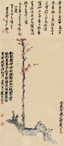 吕凤子（1886～1959） 壬戌（1922）年作 江南春图 立轴 设色纸本
