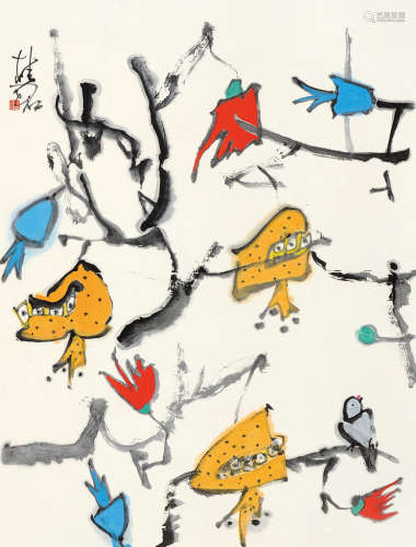 张桂铭（1939～2014） 无题 镜片 设色纸本
