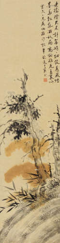 奚冈（1746～1803） 老树秋雨 立轴 水墨纸本