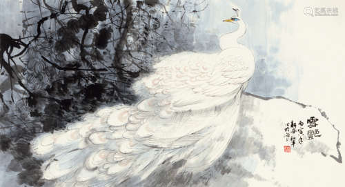 韩和平（b.1932） 丙寅（1986）年作 雪艳 镜片 设色纸本