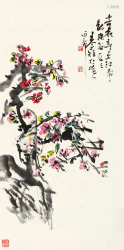 王个簃（1897～1988） 春雨江南 镜片 设色纸本
