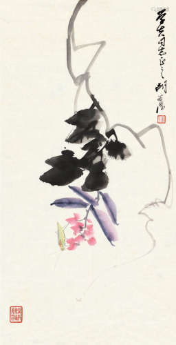胡若思（1916～2004） 夏趣图 镜片 设色纸本