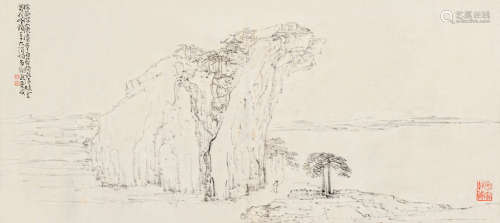 黄慎（1687～1770） 武夷松寺 镜片 水墨纸本