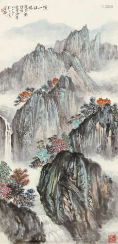 张宇澄（1908～?） 庚申（1980）年作 溪山佳胜 镜片 设色纸本