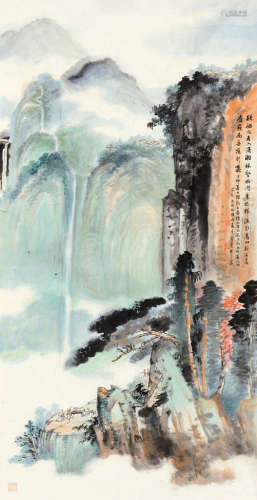 吴青霞（1910～2008） 丁卯（1987）年作 南岳新装 镜片 设色纸本