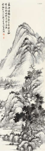 吴滔（1840～1895） 山居图 立轴 水墨纸本