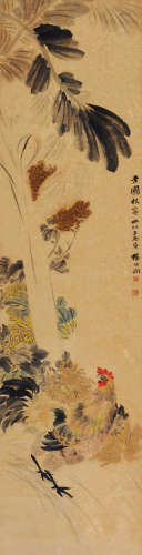 杨伯润（1837～1911） 老圃秋容 立轴 设色纸本