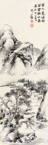 张人杰（1877～1950） 雪霁图 立轴 水墨纸本