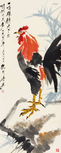 唐云（1910～1993） 1973年作 大吉图 立轴 设色纸本