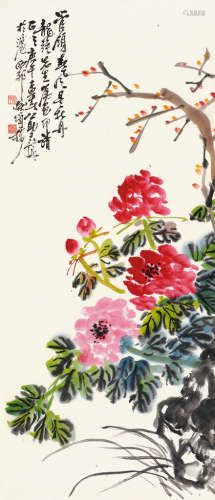 王公助（1923～2007） 庚午（1990）年作 管领春风 镜片 设色纸本