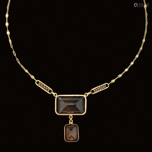 A 14K GOLD VICTORIAN NECKLACE