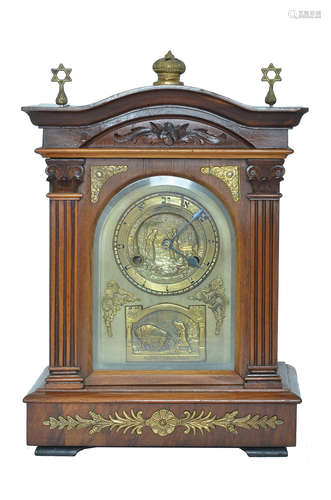 AN OLD ASSEMBLED JUDAICA CLOCK