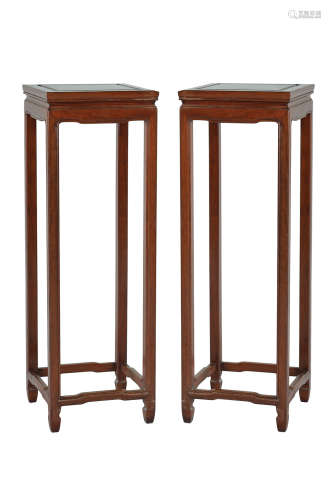 A PAIR OF CHINESE TALL STANDS