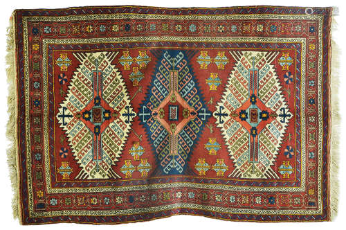AN OLD CAUCASIAN RUG