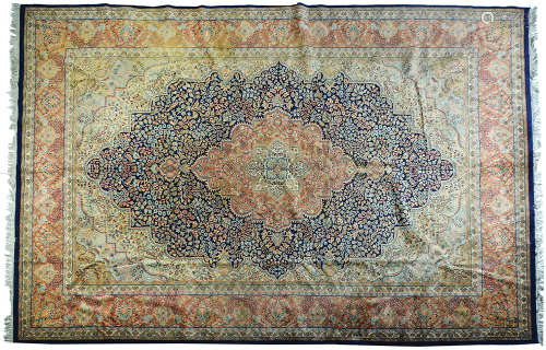 AN OLD AND LARGE KASHMIR RUG