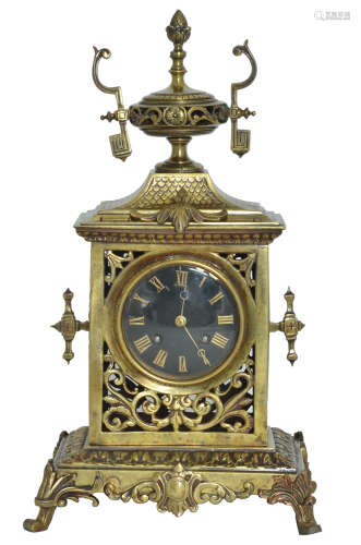 A FRENCH FIREPLACE CLOCK