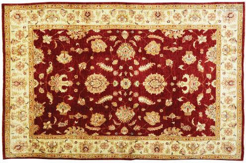 AN AFGHAN ZIEGLER PATTERN RUG