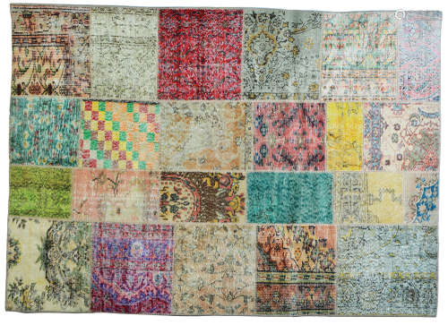 A TURKISH PATCHWORK RUG