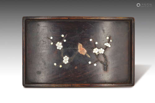 Huanghuali Raden Inlay Plate, Mid-Qing Dynasty