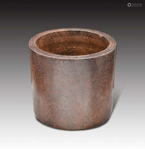 Jichi Wood Brushpot, Mid-Qing Dynasty