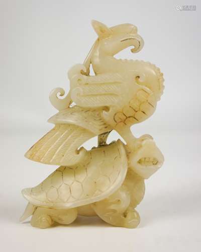 AUSPICIOUS BEAST DESIGN HETIAN WHITE JADE