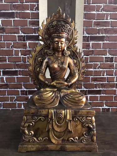 GILT BRONZE BUDDHA FIGURE