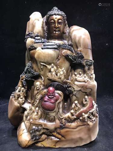 SOAPSTONE BUDDHA FIGURE