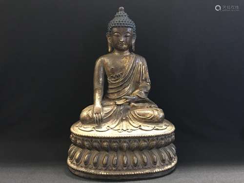 GILT BRONZE BUDDHA FIGURE