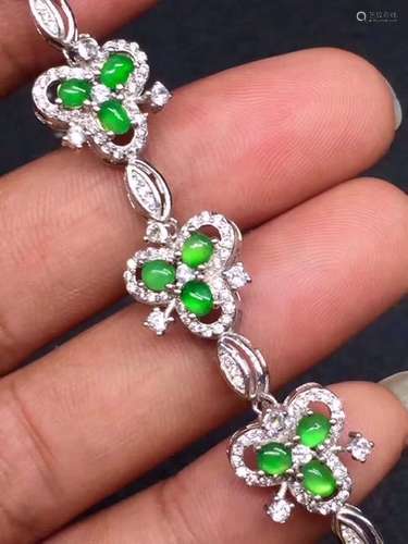 A JADEITE BRACELET SET