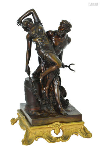 A FRENCH BRONZE FIGURE ’ABDUCTION OF PERSEPHONE