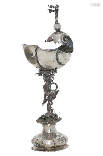 A GERMAN SILVER GOBLET