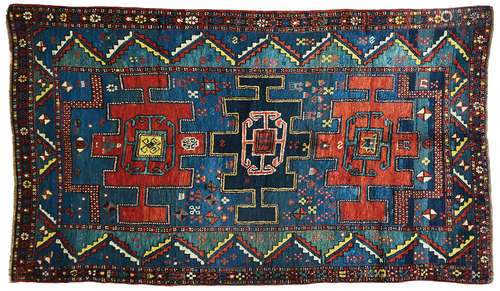 AN OLD CAUCASIAN KAZAK RUG